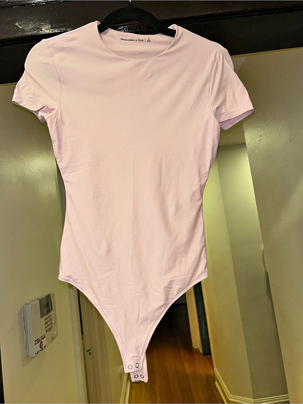 Abercrombie & Fitch Seamless Fabric Tee Bodysuit Pink